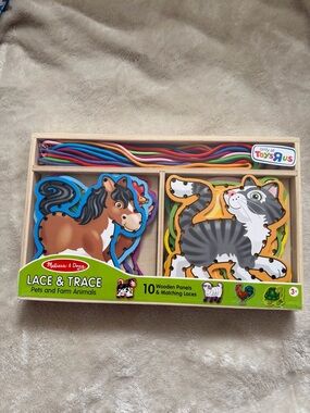 Melissa & Doug Lace & Trace Pets and Farm Animals - Multicolor